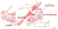 STICKERS (1) dla Honda NC 750 S ABS RED 2018
