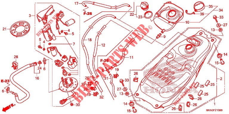 FUEL PUMP dla Honda NC 750 X ABS DCT 2018