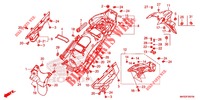 REAR FENDER (CRF1100A2/A4/AL2/AL4/D2/D4/DL2/DL4) dla Honda AFRICA TWIN 1100 ADVENTURE 2020