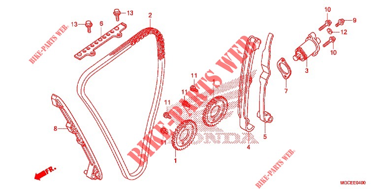 CAM CHAIN/TENSIONER  dla Honda CB 1100 EX ABS 2014