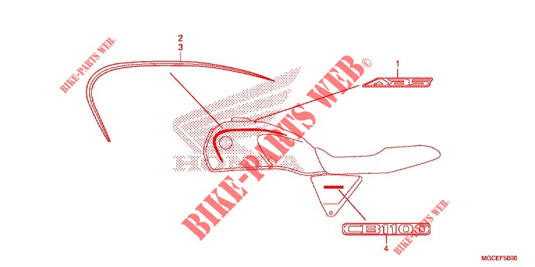 MARK  dla Honda CB 1100 EX ABS 2014