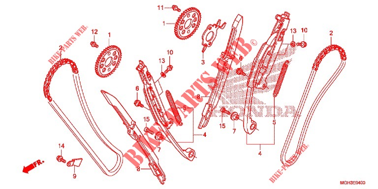 CAM CHAIN/TENSIONER  dla Honda CROSSTOURER 1200 2012