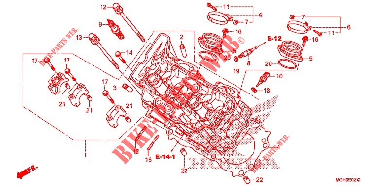 CYLINDER HEAD (AVANT) dla Honda CROSSTOURER 1200 2012
