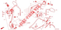     COMMUTATEUR/CABLE/POIGNEE/MIROIR (NC750XA) dla Honda NC 750 X ABS 2022