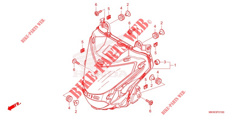 HEADLIGHT  dla Honda NC 750 X ABS DCT 2021