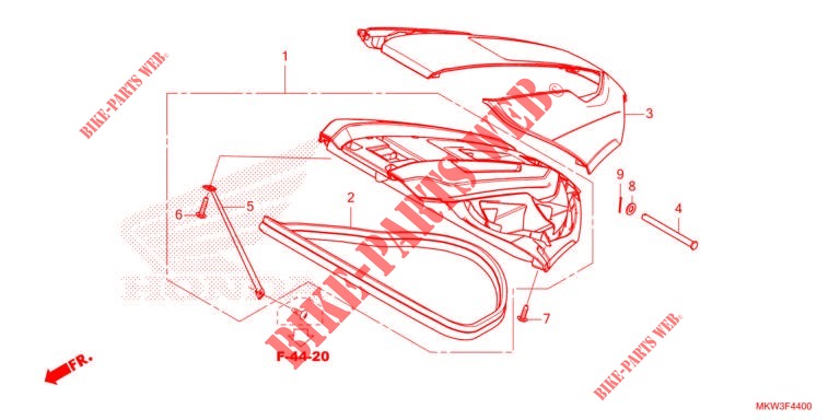 LUGGAGE BOX COVER dla Honda NC 750 X ABS DCT 2021