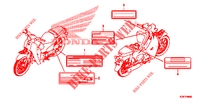     ETIQUETTE DE PRECAUTIONS dla Honda SUPER CUB 110 2020