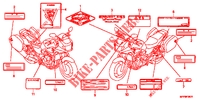     ETIQUETTE DE PRECAUTIONS (CB1300S/SA/TA) dla Honda CB 1300 SUPER BOL DOR 2011