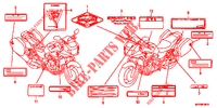     ETIQUETTE DE PRECAUTIONS (CB1300S/SA/TA) dla Honda CB 1300 SUPER BOL DOR 2011