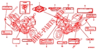     ETIQUETTE DE PRECAUTIONS (CB1300S/SA/TA) dla Honda CB 1300 SUPER BOL DOR ABS 2012