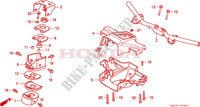 HANDLE PIPE/HANDLE COVER (C50SP/C50ST) dla Honda CUB 50 STANDARD RED 1995