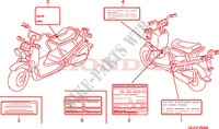CAUTION LABEL (NPS503/8/9 ) dla Honda ZOOMER 50 DELUXE 2008