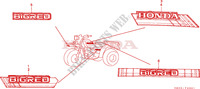 STRIPE/EMBLEM (2) dla Honda ATC 250 BIG RED 1986