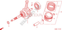 CRANKSHAFT dla Honda TRX 250 FOURTRAX RECON Standard 2002