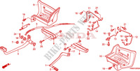 PEDAL/STEP/MUDGUARD (TRX250EX1/2/3/4/5) dla Honda TRX 250 SPORTRAX EX 2001