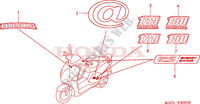 STICKERS (E/ED/F/2E/2ED/2F) dla Honda AROBASE 125 STOP AND GO 2002