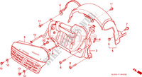 REAR FENDER   EXHAUST MUFFLER (CH125J/L/M/N/P/R) dla Honda CH 125 SPACY 1990