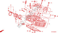 REAR CYLINDER HEAD dla Honda 125 VARADERO série limité 2003