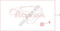 REAR SEAT COWL   WHITE dla Honda CBR 125 BLACK 2010