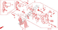FRONT BRAKE CALIPER (FES1257/A7)(FES1507/A7) dla Honda S WING 150 FES 2007