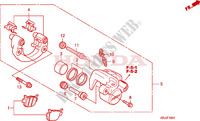REAR BRAKE CALIPER (FES1257/A7)(FES1507/A7) dla Honda S WING 150 FES 2007