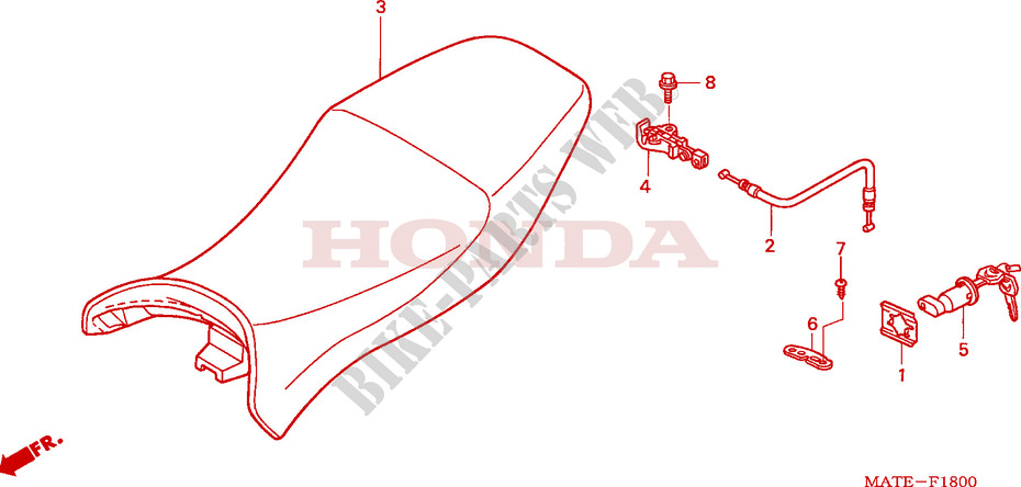 SEAT dla Honda CBR 1100 SUPER BLACKBIRD TWO TONE 2005