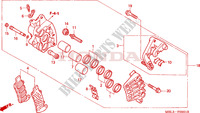 R. FRONT BRAKE CALIPER (NT650V2/3/4/5) dla Honda DEAUVILLE 650 2003
