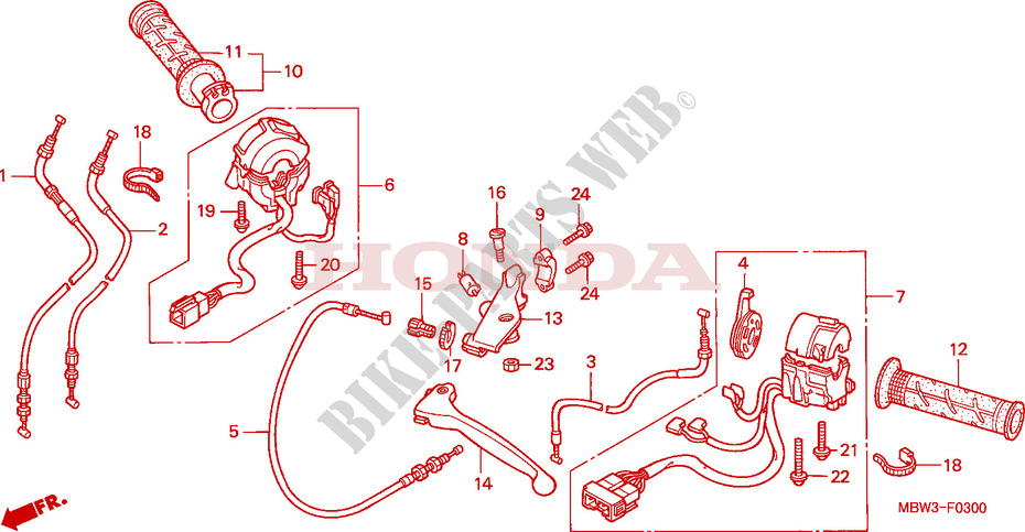 LEVER   SWITCH   CABLE (1) dla Honda CBR 600 1999
