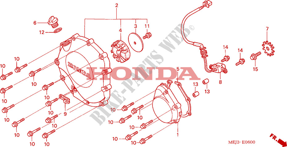 RIGHT CRANKCASE COVER dla Honda CB 1300 2003
