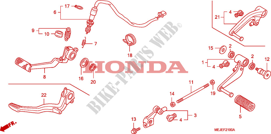 PEDAL dla Honda CB 1300 ABS FAIRING 2006