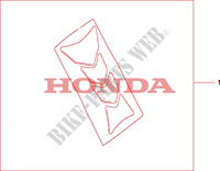 TANK PAD HRC LOGO dla Honda CBR 1000 RR FIREBLADE 2004