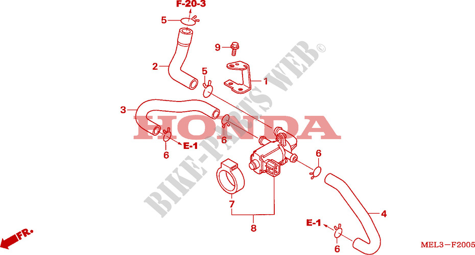 AIR INJECTION CONTROL VALVE dla Honda CBR 1000 RR FIREBLADE 2006