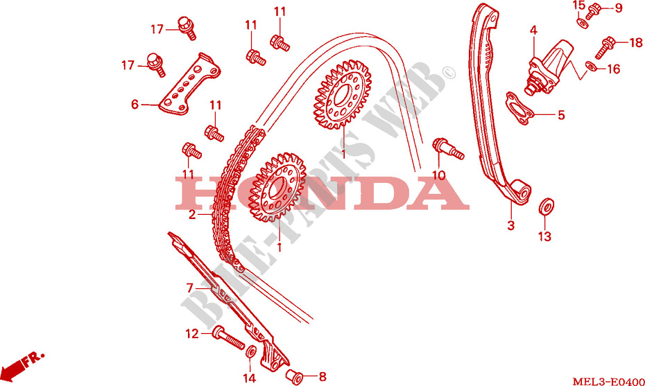 CAM CHAIN   TENSIONER dla Honda CBR 1000 RR FIREBLADE REPSOL 2007