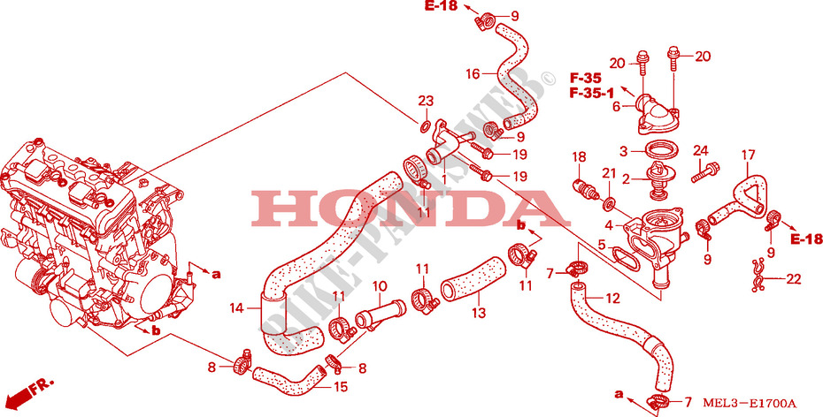 THERMOSTAT dla Honda CBR 1000 RR FIREBLADE 2004