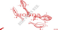 BACK MIRROR dla Honda CBR 1000 RR FIREBLADE TRICOLORE 2010