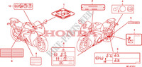 CAUTION LABEL(2) dla Honda CBR 1000 RR FIREBLADE ABS TRICOLORE 2011