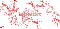 FOOTREST dla Honda CBR 1000 RR FIREBLADE BLACK 2010