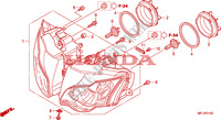 HEADLIGHT dla Honda CBR 1000 RR FIREBLADE BLACK 2010