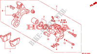 REAR BRAKE CALIPER dla Honda CBR 1000 RR FIREBLADE ABS TRICOLOUR 2011