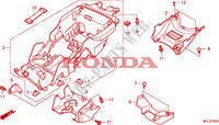 REAR FENDER dla Honda CBR 1000 RR FIREBLADE ABS BLACK 2011