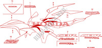 STRIPE/MARK(1) dla Honda CBR 1000 RR FIREBLADE ABS PRETO 2011