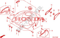 TANK COVER dla Honda CBR 1000 RR FIREBLADE BLACK 2010