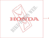 TANK PAD HRC LOGO dla Honda CBR 1000 RR FIREBLADE BLACK 2010