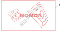 TANKPAD   FUEL LID COVER dla Honda CBR 1000 RR FIREBLADE NOIRE 2010