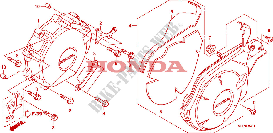 A.C. GENERATOR COVER dla Honda CBR 1000 RR FIREBLADE ABS REPSOL 2011