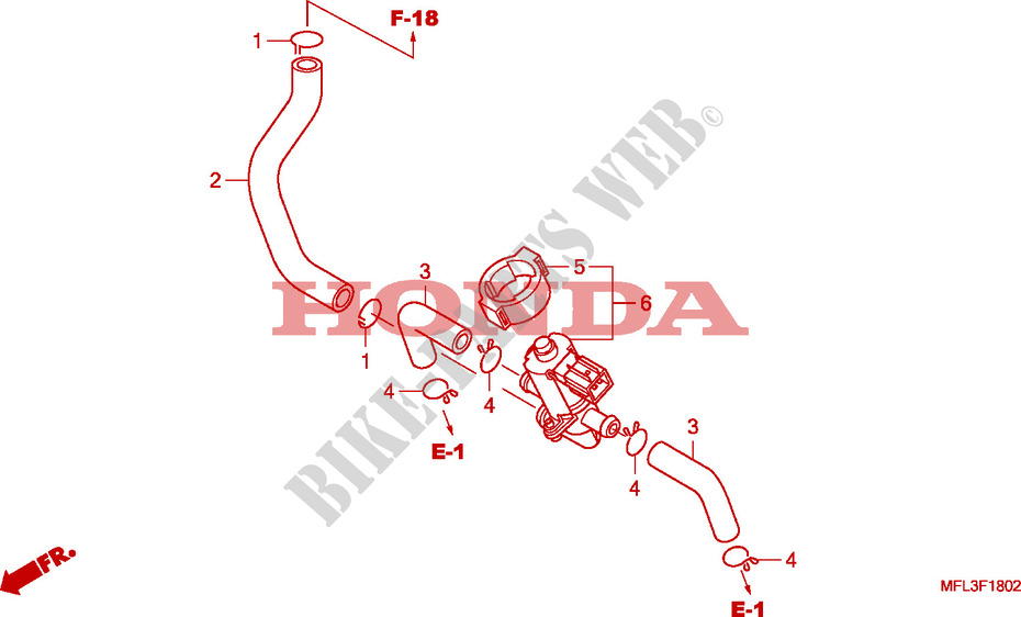 AIR INJECTION CONTROL VALVE dla Honda CBR 1000 RR FIREBLADE TRICOLOR 2010