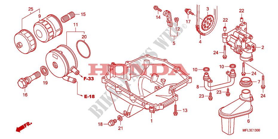 OIL PAN   OIL PUMP dla Honda CBR 1000 RR FIREBLADE ABS PRETO 2011