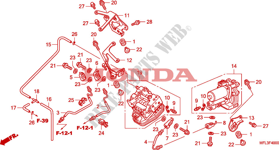 REAR POWER UNIT/REAR VALV E UNIT dla Honda CBR 1000 RR FIREBLADE ABS TRICOLOUR 2011