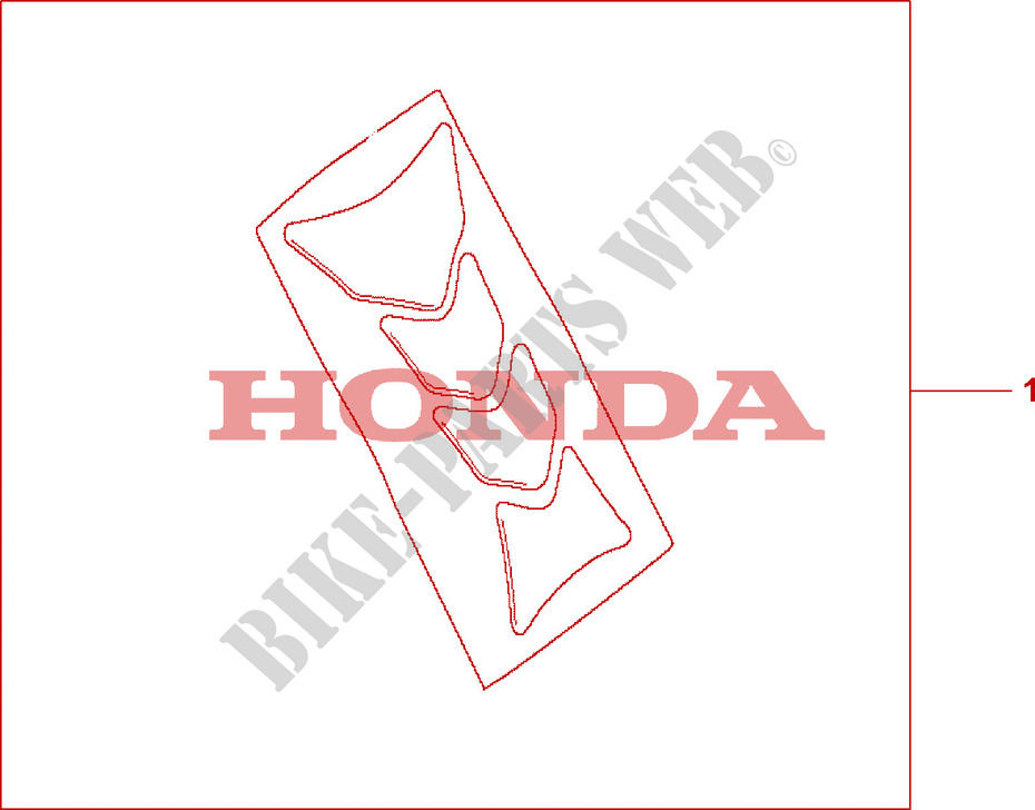 TANK PAD HRC LOGO dla Honda CBR 1000 RR FIREBLADE ABS PRETO 2011