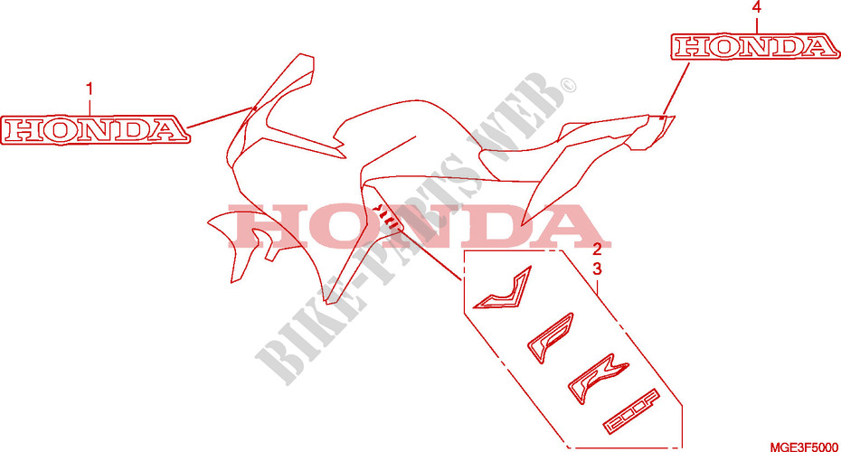 STICKERS dla Honda VFR 1200 DCT 2010